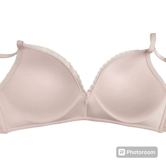Laura Ashley Powder Pink Lightly Padded Wireless Comfy Bra 36C Style #8379-28 - Picture 6 of 12